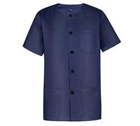 MISEMIYA - Abbigliamento Lavoro Signore Collo Tondo Maniche Corte Uniforme Clinica Ospedale Pulizia Veterinario IGIENE OSPITALITÁ Ref. 832 - Large, Blu Navy
