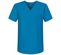 MISEMIYA - Abbigliamento Lavoro Unisex Collo Picco Maniche Corte Uniforme Clinica Ospedale Pulizia Veterinario IGIENE OSPITALITÁ - Ref.817 - X-Small, Turchese 68