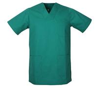 MISEMIYA - Abbigliamento Lavoro Unisex Collo Picco Maniche Corte Uniforme Clinica Ospedale Pulizia Veterinario IGIENE OSPITALITÁ - Ref.817 - Medium, Verde