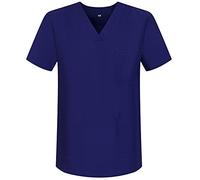 MISEMIYA - Abbigliamento Lavoro Unisex Collo Picco Maniche Corte Uniforme Clinica Ospedale Pulizia Veterinario IGIENE OSPITALITÁ - Ref.817 - X-Large, Viola 68