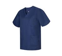MISEMIYA - Abbigliamento Lavoro Unisex Collo Picco Maniche Corte Uniforme Clinica Ospedale Pulizia Veterinario IGIENE OSPITALITÁ - Ref.817-3XL, Blu Navy