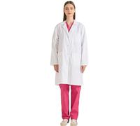 MISEMIYA - Camice Bianco da Laboratorio Donna - Camice per Laboratorio di Chimica Donna - Camice da Laboratorio Donna - Camice Medico Q8161 - X-Large, Bianco