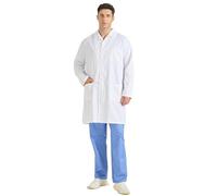 MISEMIYA - Camice da Laboratorio Unisex - Camice per Laboratorio di Chimica Uomo - Camice Medico Uomo 8167 - X-Small, Bianco