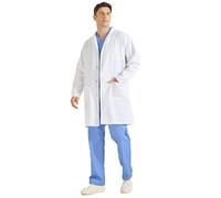 MISEMIYA - Camice da Laboratorio Unisex - Camice per Laboratorio di Chimica Uomo - Camice Medico Uomo Q816 - X-Small, Bianco