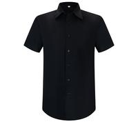 MISEMIYA - Camicia Cameriere Uomo Manica Corta - Divisa OSPITALITÀ Uomo - 8734B - Small, Nero