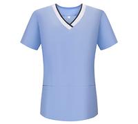 MISEMIYA Casacca da Donna-Uniforme sanitarie donna-707, Blu Chiaro, XXL
