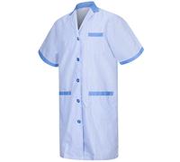 MISEMIYA - Collana BATA LABORATORIOS Caballero con Maniche Lunghe Uniforme Lavoro CLINICO Ospedale LIMPIEZA RIF: 816 - X-Large, Azzurro 68