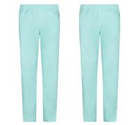 MISEMIYA - Confezione 2 Pz - Pantaloni Sanitari Unisex - Divise MEDICHE Divise SANITARIE Pantaloni da Lavoro - RIF. 8312 * 2 pz - X-Small, Turchese