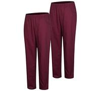 MISEMIYA - Confezione 2 Pz - Pantaloni Sanitari Unisex - Divise MEDICHE Divise SANITARIE Pantaloni da Lavoro - RIF. 8312 * 2 pz - Large, Granato 21