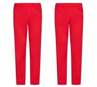 MISEMIYA - Confezione 2 Pz - Pantaloni Sanitari Unisex - Divise MEDICHE Divise SANITARIE Pantaloni da Lavoro - RIF. 8312 * 2 pz - X-Large, Rosso