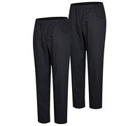 MISEMIYA - Confezione 2 Pz - Pantaloni Sanitari Unisex - Divise MEDICHE Divise SANITARIE Pantaloni da Lavoro - RIF. 8312 * 2 pz - X-Large, Nero 21