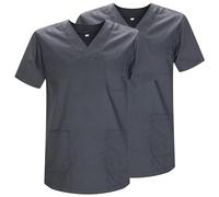 MISEMIYA - Confezione 2 Pz - Sanitari CASACA Unisex Divise SANITARIE Divise SANITARIE Divise MEDICHE - RIF. 817 * 2 - Small, Grigio 21