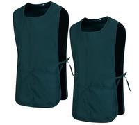 MISEMIYA - Confezione 2 unità - Grembiule di Pulizia Uniforme da Lavoro CLINICO Medico Pulizia 2-3301 - Medium, Verde 68
