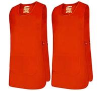 MISEMIYA - Confezione 2 unità - Grembiule di Pulizia Uniforme da Lavoro CLINICO Medico Pulizia Veterinario Sanitario OSPITALITÀ - RIF.868 - X-Large, Arancione