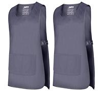 MISEMIYA - Confezione 2 unità - Grembiule di Pulizia Uniforme da Lavoro CLINICO Medico Pulizia Veterinario Sanitario OSPITALITÀ - RIF.868 - Large, Grigio