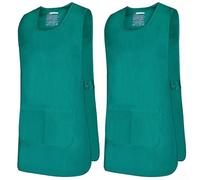 MISEMIYA - Confezione 2 unità - Grembiule di Pulizia Uniforme da Lavoro CLINICO Medico Pulizia Veterinario Sanitario OSPITALITÀ - RIF.868 - X-Large, Verde