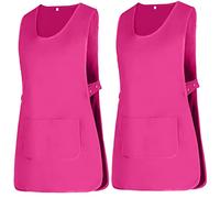 MISEMIYA - Confezione 2 unità - Grembiule di Pulizia Uniforme da Lavoro CLINICO Medico Pulizia Veterinario Sanitario OSPITALITÀ - RIF.868 - Large, Rosa