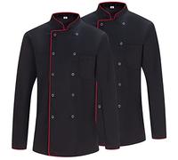 MISEMIYA - Confezione 2 unità -Veste de Chef pour Hommes - Veste de Chef pour Hommes - Uniforme d'accueil - Ref.842B - Medium, Giacca da Cuoco 682B - Nera