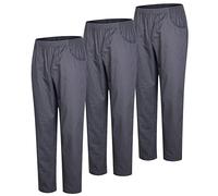 MISEMIYA - Confezione 3 Pz - Pantaloni Sanitari Unisex - Divise MEDICHE Divise SANITARIE Pantaloni da Lavoro - RIF. 8312 * 3 pz - Large, Grigio 21