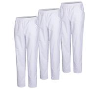 MISEMIYA - Confezione 3 Pz - Pantaloni Sanitari Unisex - Divise MEDICHE Divise SANITARIE Pantaloni da Lavoro - RIF. 8312 * 3 pz - X-Large, Bianco 21