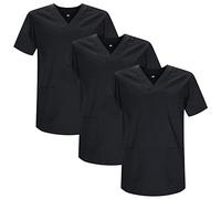 MISEMIYA - Confezione 3 Pz - Sanitari CASACA Unisex Divise SANITARIE Divise SANITARIE Divise MEDICHE - RIF. 817 * 3 - Large, Nero 21