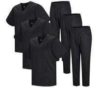 MISEMIYA - Confezione * 3 Set - Uniforme Medica con Maglia e Pantaloni Uniformi Mediche Camice Uniformi sanitarie - Ref.3-8178 - 5XL, Nero 22