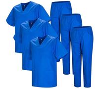 MISEMIYA - Confezione * 3 Set - Uniforme Medica con Maglia e Pantaloni Uniformi Mediche Camice Uniformi sanitarie - Ref.3-8178 - 4XL, Blu Reale 22