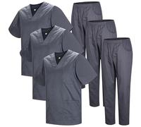 MISEMIYA - Confezione * 3 Set - Uniforme Medica con Maglia e Pantaloni Uniformi Mediche Camice Uniformi sanitarie - Ref.3-8178 - Large, Grigio 22