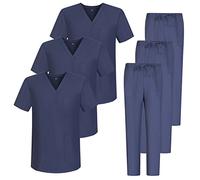 MISEMIYA - Confezione * 3 Set - Uniforme Medica con Maglia e Pantaloni Uniformi Mediche Camice Uniformi sanitarie - Ref.3-8178 - Small, Grigio 68