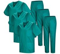 MISEMIYA - Confezione * 3 Set - Uniforme Medica con Maglia e Pantaloni Uniformi Mediche Camice Uniformi sanitarie - Ref.3-8178 - X-Large, Verde 22