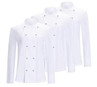 MISEMIYA Confezione 3 unità-Veste de Chef pour Hommes 3-8501 Chef's Jacket, White, S (Pacco da 3) Men's