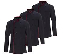 MISEMIYA - Confezione 3 unità -Veste de Chef pour Hommes - Veste de Chef pour Hommes - Uniforme d'accueil - Ref.842 - XX-Large, Nero 21