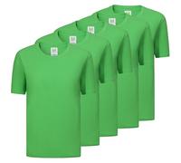 MISEMIYA Confezione da 5 Pezzi - Maglietta a Maniche Corte 100% Cotone - 5-TS135, Verde Mela, S