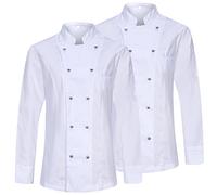 MISEMIYA Forfait 2 Unités-Veste De Femme Pacchetto 2 unità-Giacca da Chef Donna KZ-2-848, Bianco, 3XL (Pacco da 2)