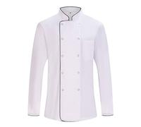 MISEMIYA - Giacca Cuoco Uomo - Giacca Cucina Uomo - Divisa Ristorante 682-3XL, Giacca da Cuoco 682B - Bianca