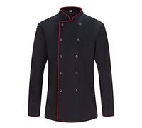 MISEMIYA - Giacca Cuoco Uomo - Giacca Cucina Uomo - Divisa Ristorante 682 - X-Large, Giacca da Cuoco 682B - Nera