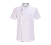 MISEMIYA - Giacca Cuoco Uomo - Giacca Cucina Uomo - Divisa Ristorante 6821 - Large, Giacca da Cuoco 6821B - Bianca