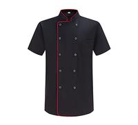 MISEMIYA - Giacca Cuoco Uomo - Giacca Cucina Uomo - Divisa Ristorante 6821 - Medium, Giacca da Cuoco 6821B - Nera