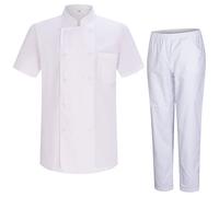 MISEMIYA - Giacca Cuoco Uomo - Giacca Cucina Uomo - Divisa Ristorante 8421B - 5XL, Giacche e Pantaloni 84218 - Bianco