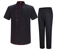 MISEMIYA - Giacca Cuoco Uomo - Giacca Cucina Uomo - Divisa Ristorante 8421B - Small, Giacche e Pantaloni 8421B8 - Nero