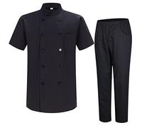 MISEMIYA - Giacca Cuoco Uomo - Giacca Cucina Uomo - Divisa Ristorante 8421B - X-Large, Giacche e Pantaloni 84218 - Nero