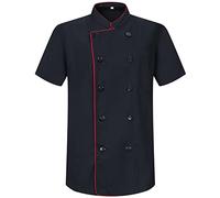 MISEMIYA - Giacca Cuoco Uomo - Giacca Cucina Uomo - Divisa Ristorante 8421B - XX-Large, Giacca da Cuoco 8421B - Nero