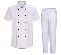 MISEMIYA - Giacca Cuoco Uomo - Giacca Cucina Uomo - Divisa Ristorante 8421B - XX-Large, Giacche e Pantaloni 8421B8 - Bianco