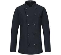 MISEMIYA - Giacca Cuoco Uomo - Giacca Cucina Uomo - Divisa Ristorante 8501 - X-Large, Giacca da Cuoco 8501 - Nero