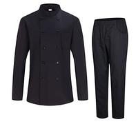 MISEMIYA - Giacca Cuoco Uomo - Giacca Cucina Uomo - Divisa Ristorante EF.842 - Large, Giacche e Pantaloni 8428 - Nero