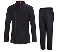 MISEMIYA - Giacca Cuoco Uomo - Giacca Cucina Uomo - Divisa Ristorante EF.842 - Small, Giacche e Pantaloni 842B8 - Nero