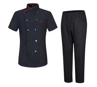 MISEMIYA - Giacca da Cuoco e Pantaloni da Donna - Giacca da Cuoco da Donna - Divisa da ospitalità - 8441-8312 - X-Large, Nero
