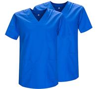 MISEMIYA Lot De 2 Housses Sanitaires Unisexes Bz-2-817 Pack 2 PCS-Camicia Sanitaria BZ-2-817, Blu Reale 21, L (Pacco da 2) Unisex-Adulto