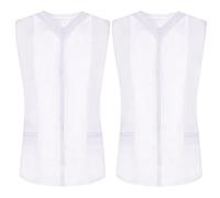 MISEMIYA - Pacchetto 2 unità - Camicia Sanitaro da Donna Senza Maniche Uniformi per la Pulizia Uniformi mediche Clinica veterinaria 2-818 - Large, Bianco