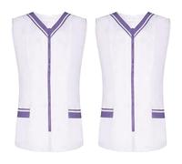 MISEMIYA - Pacchetto 2 unità - Camicia Sanitaro da Donna Senza Maniche Uniformi per la Pulizia Uniformi mediche Clinica veterinaria 2-818 - X-Large, Lilla 22